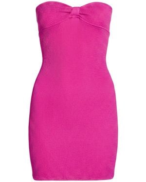 Reina Olga Fuchsia Mini Dress Polyamide, Elastane - Pink