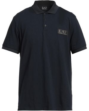 EA7 Polo Shirt Cotton, Elastane, Polyester - Black