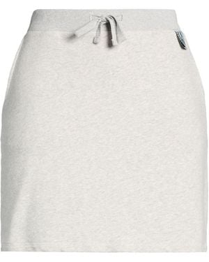LIV BERGEN Mini Skirt Cotton, Elastane - White