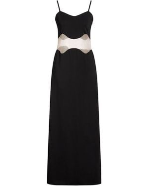 Annarita N. Maxi Dress Polyester, Nylon, Elastane - Black