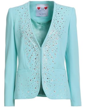 Gai Mattiolo Love To Love Blazer Polyester - Blue
