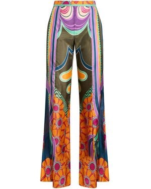 Alberta Ferretti Pants Silk - Red