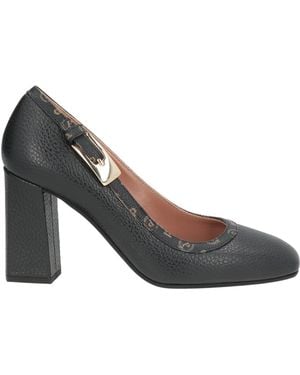 Pollini Pumps Leather, Textile Fibers - Gray