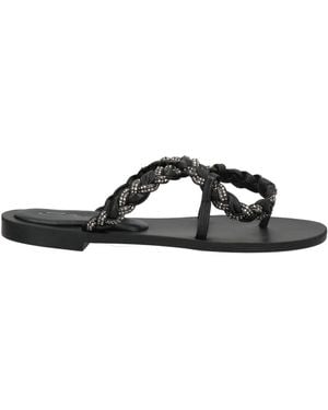 S.piero Thong Sandal Leather - Black