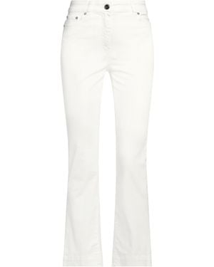 Semicouture Ivory Trousers Cotton, Elastane - White