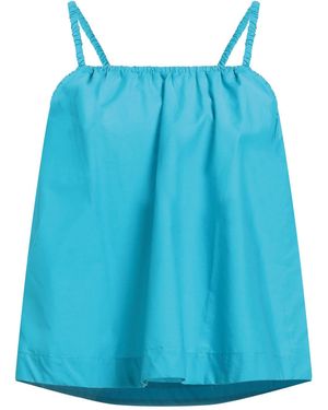Biancoghiaccio Azure Top Cotton - Blue