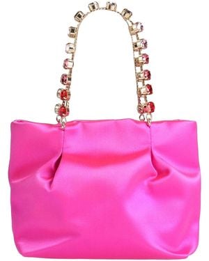 Aquazzura Handbag Textile Fibers - Pink