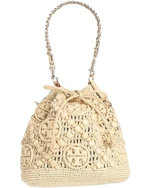 Tory Burch Handbag Natural Raffia - Metallic