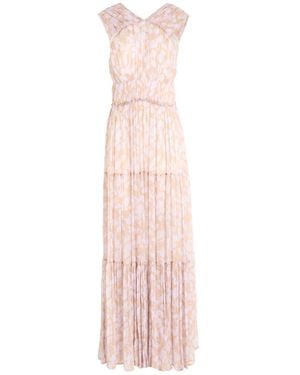 SKILLS & GENES Lilac Maxi Dress Viscose - Pink