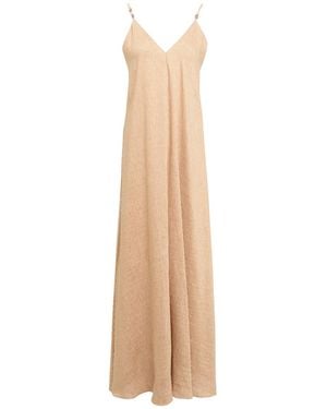 Alysi Maxi Dress Linen, Polyamide - Natural