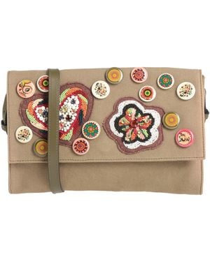 Red(V) Military Cross-Body Bag Textile Fibers - Natural
