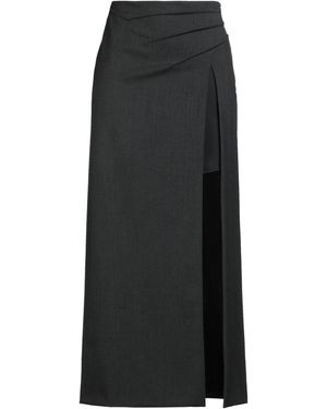 Alberta Ferretti Maxi Skirt Polyester, Virgin Wool, Viscose, Elastane - Black