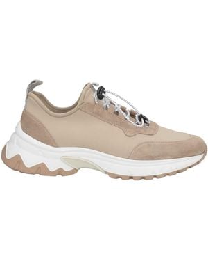 Eleventy Sneakers Leather, Textile Fibers - White