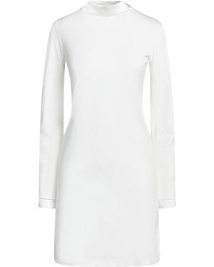 TROIS FLEURS Mini Dress Viscose, Polyamide, Elastane - White