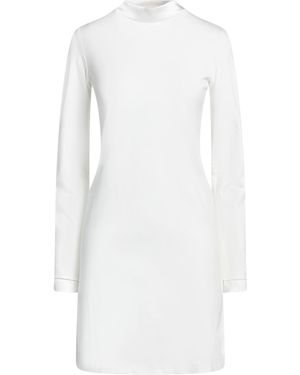 TROIS FLEURS Mini Dress Viscose, Polyamide, Elastane - White