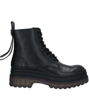 Red(V) Ankle Boots - Black