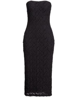 Max Mara Midnight Midi Dress Cotton, Polyamide, Elastane - Black