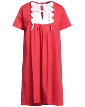 Rose' A Pois Mini Dress Cotton - Red