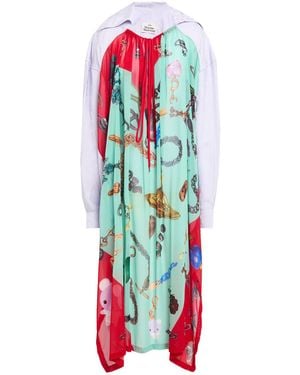 Vivienne Westwood Midi Dress Viscose, Polyester - White