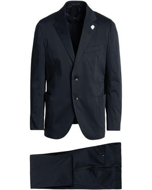 Lardini Midnight Suit Cotton, Elastane - Blue