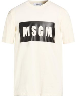 MSGM T-Shirt Cotton - Natural