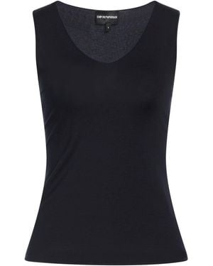 Emporio Armani Midnight Tank Top Viscose, Elastane - Black