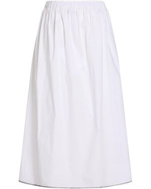 Gran Sasso Midi Skirt Cotton, Polyamide, Elastane - White