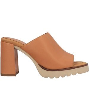 Unisa Camel Sandals Leather - Brown