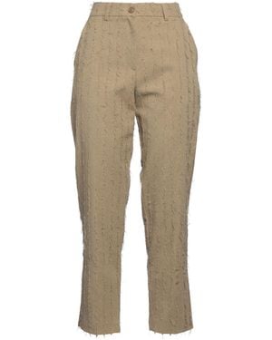 SKILLS & GENES Pants Viscose, Polyester - Natural