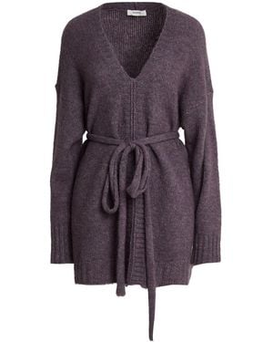 Alpha Studio Dark Sweater Alpaca Wool, Recycled Polyamide, Polyester, Ovine Leather - Purple