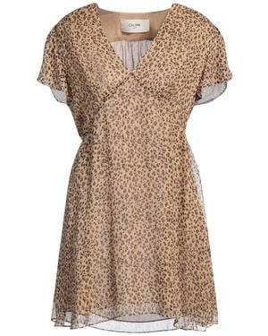 Celine Mini Dress Silk - Brown