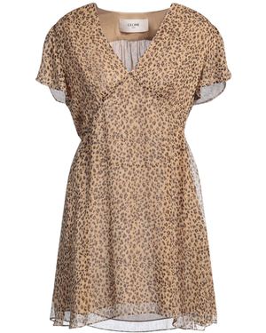 Celine Mini Dress Silk - Brown
