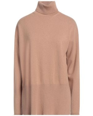 Fedeli Camel Turtleneck Cashmere - Natural