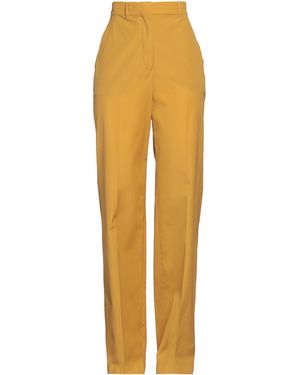 Max Mara Trousers Cotton - Yellow