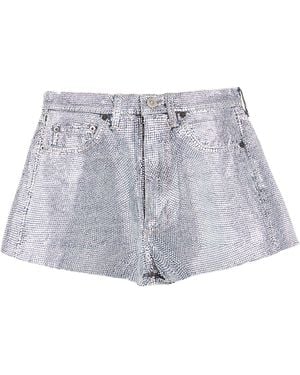 Maison Margiela Denim Shorts Cotton, Glass - Grey
