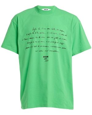 MSGM T-Shirt Cotton - Green