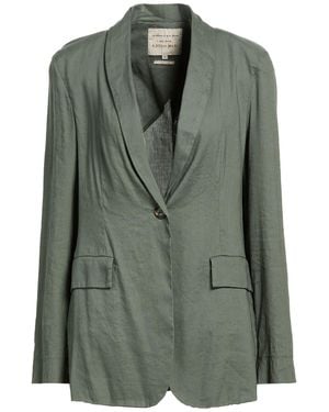 ALESSIA SANTI Military Blazer Linen, Viscose, Elastane - Green