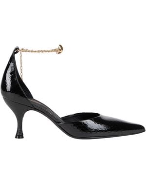 Ferragamo Court Shoes Lambskin, Calfskin - Black