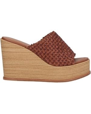 Elvio Zanon Sandals Leather - Brown