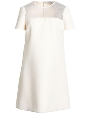 RED Valentino Ivory Mini Dress Polyester, Polyamide - White