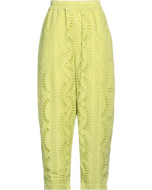 Charo Ruiz Lime Trousers Cotton, Polyester - Yellow