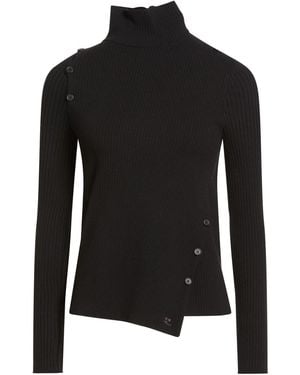 Courreges Turtleneck Viscose, Polyester - Black