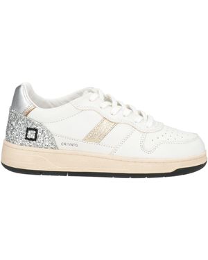 Date Trainers Calfskin, Textile Fibres - White
