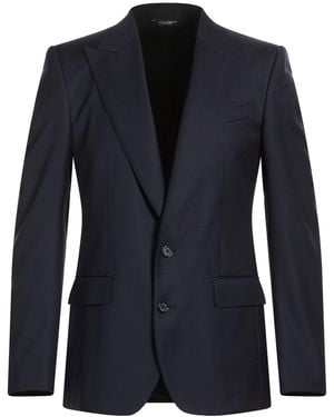 Dolce & Gabbana Midnight Blazer Virgin Wool - Blue