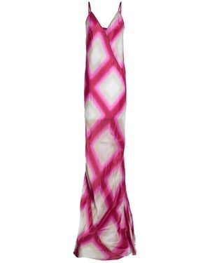 Rick Owens Maxi Dress Cupro - Pink