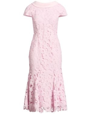 Self-Portrait Vestido Midi - Rosa