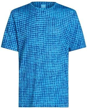 120% Lino T-Shirt Linen - Blue