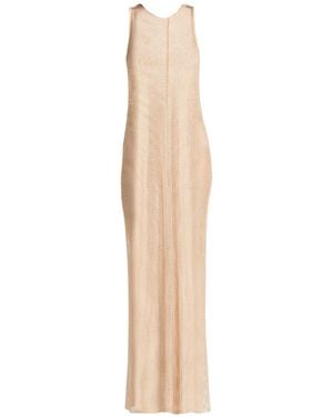 Clips Maxi Dress Polyester - White