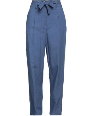 MOONSHINE Milano Trousers Viscose, Linen - Blue