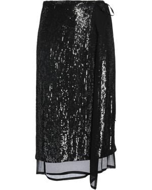 P.A.R.O.S.H. P.A.R.O..H. Midi Skirt Viscose - Black